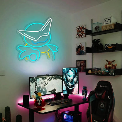 Gaming Neon Sign Cute Turtle