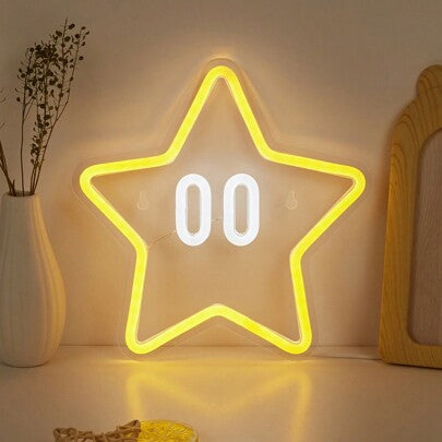 Gaming Neon Sign Star Item